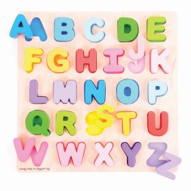 Bigjigs Lettres majuscules de l'alphabet pour bébé, Bigjigs Toys