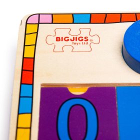 Bigjigs Toys Planche de puzzle avec chiffres, Bigjigs Toys