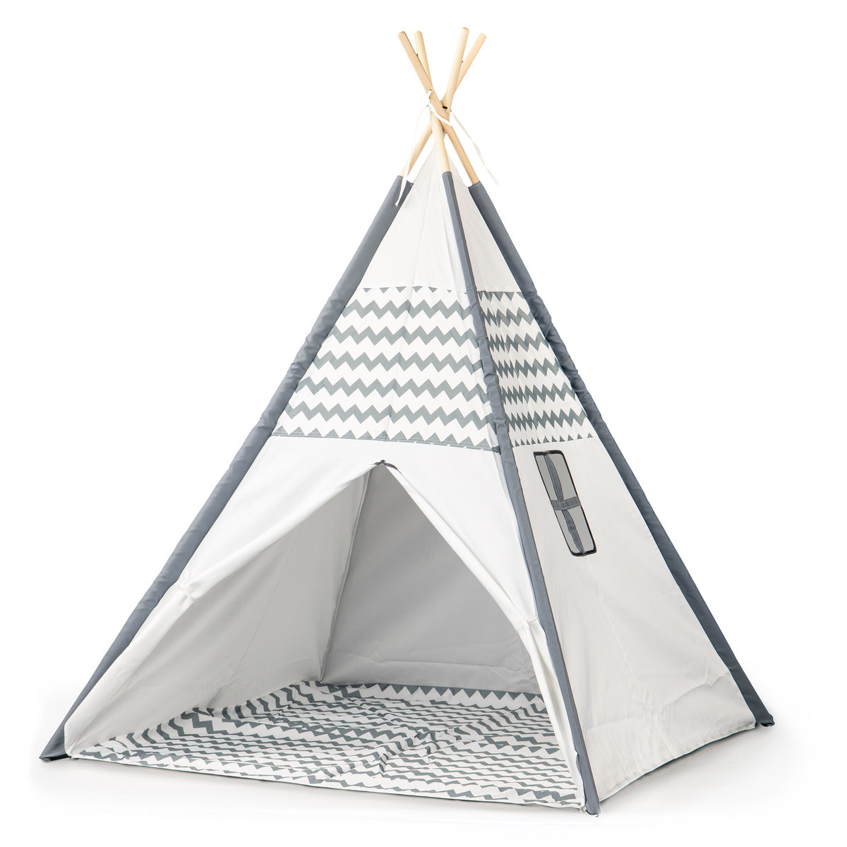 Tente tipi enfant - gris-blanc 