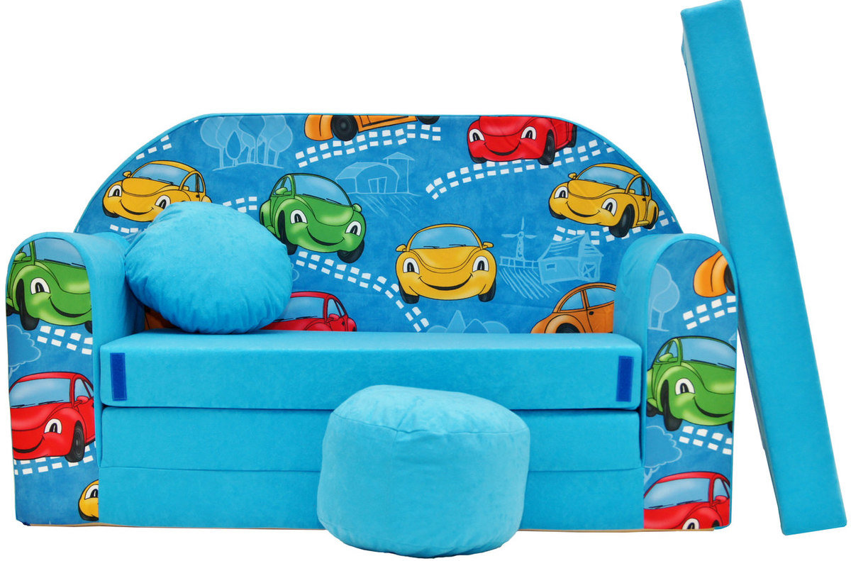 Canapé Enfant Happy Cars - bleu 