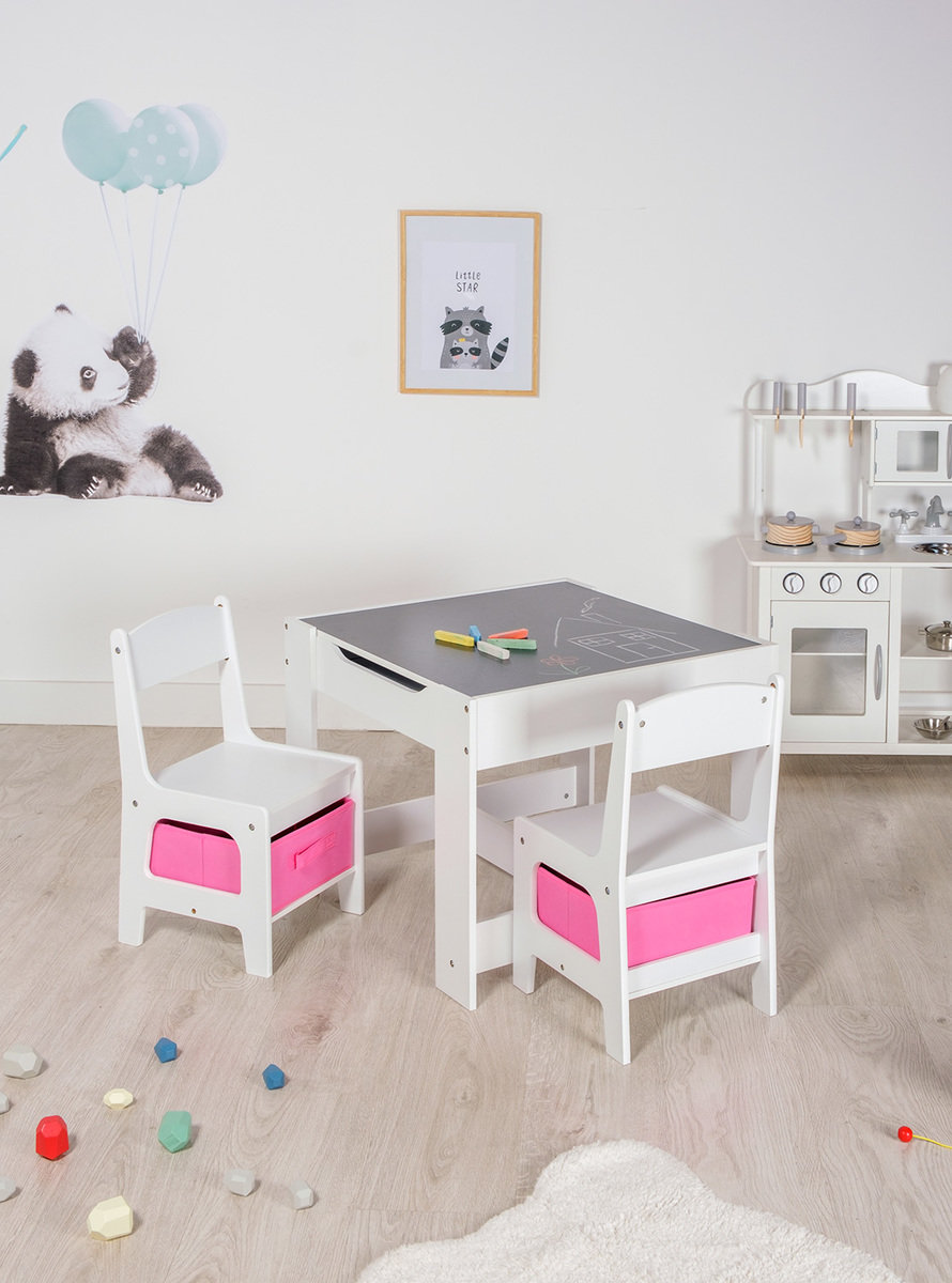 WOLTU Table Enfant avec Chaise, Ensemble de Table et Chaise pour Enfants, Table  Enfant 2 en