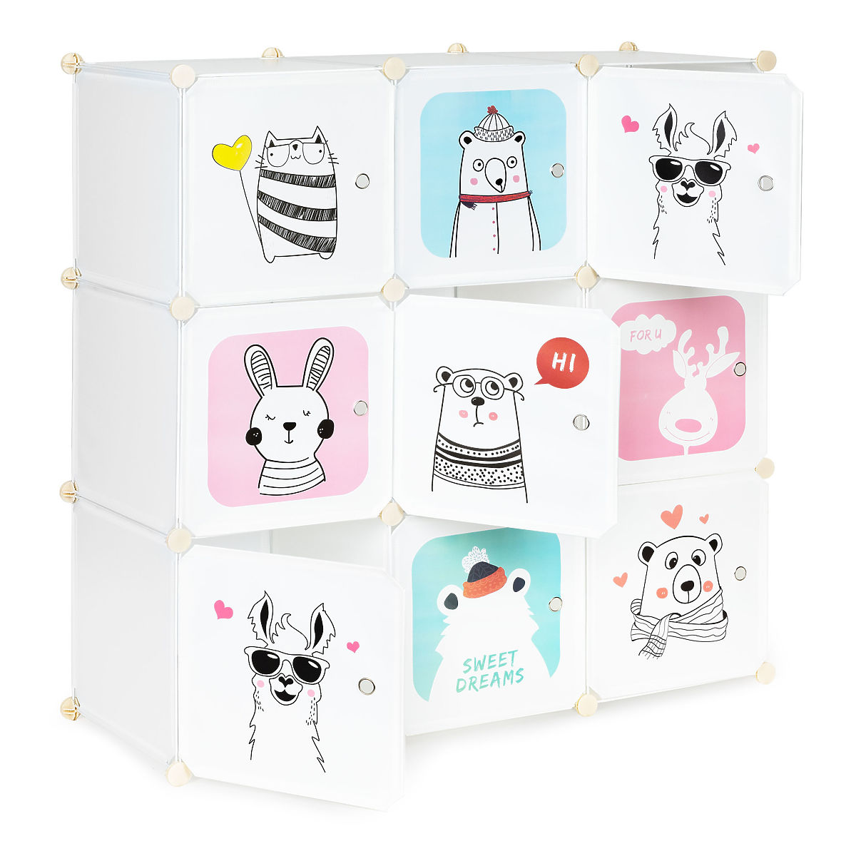 Étagère avec boîtes Animaux