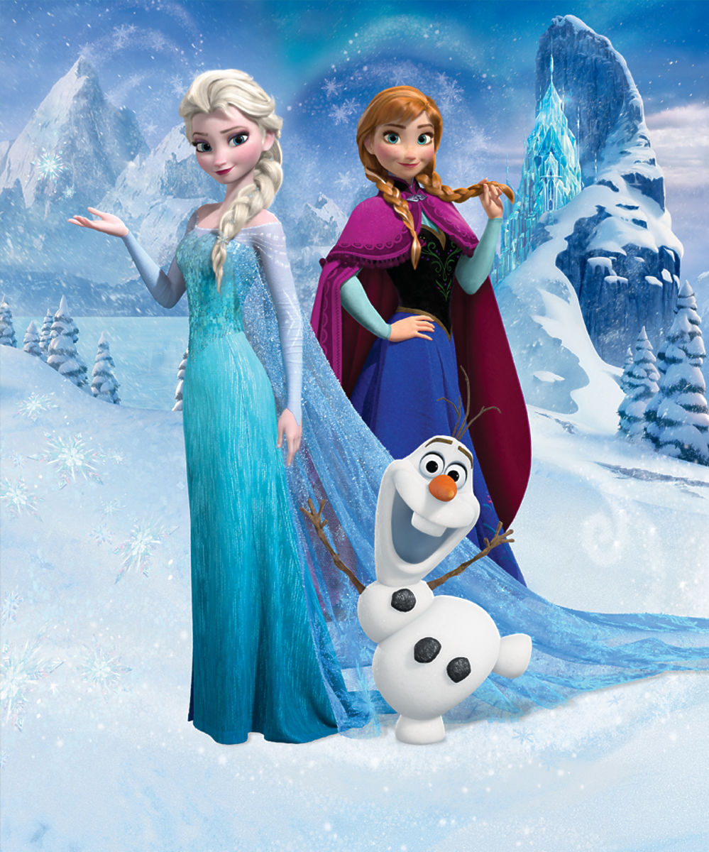 Poster géant Soeurs La Reine des Neiges Disney Frozen intisse 202X90 CM