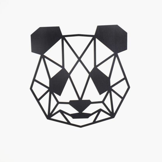 Tableau géométrique en bois - Panda - différentes couleurs