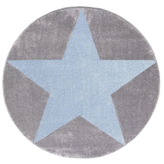 Pour enfants tapis STAR argent-gris/bleu