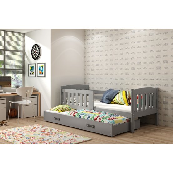 Bébé lit Exclusive avec lit d’appoint gris - gris en détail