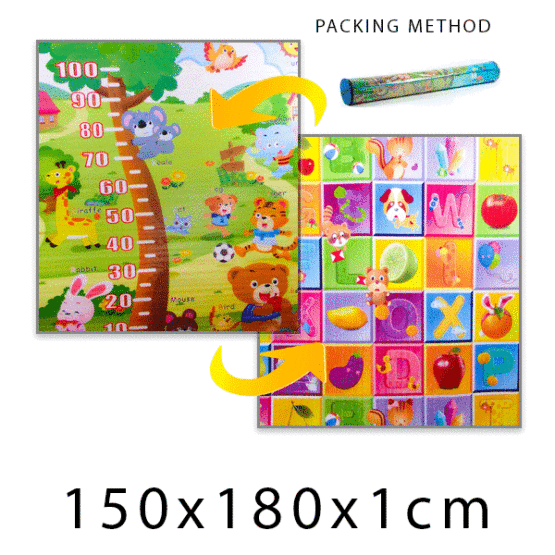 Pour enfants mousse tapis - piquenique + couleur des lettres 150x180x1cm