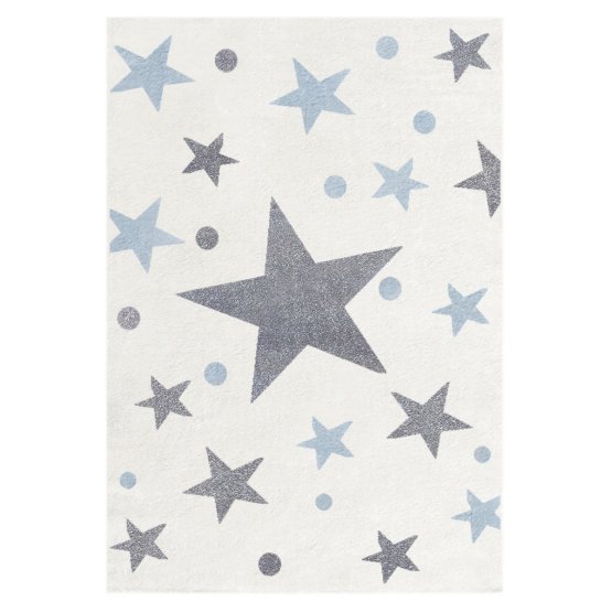 Pour enfants tapis STARS crème / bleu