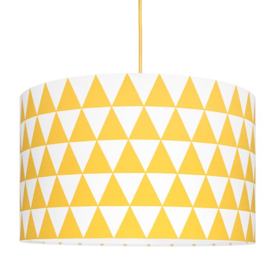 Textile pendante lampe Triangle - jaune