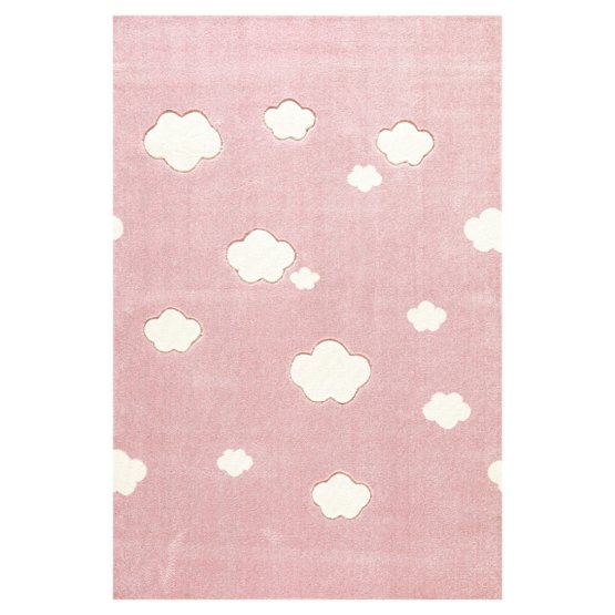 Pour enfants tapis Starlight rose et blanc
