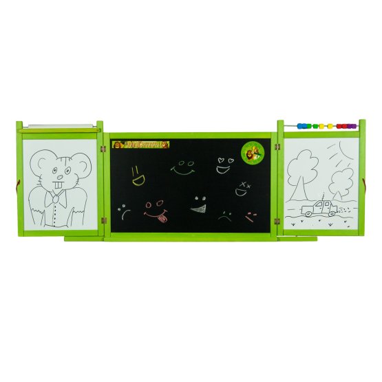 Tableau magnétique / craie pour enfants sur le mur - vert