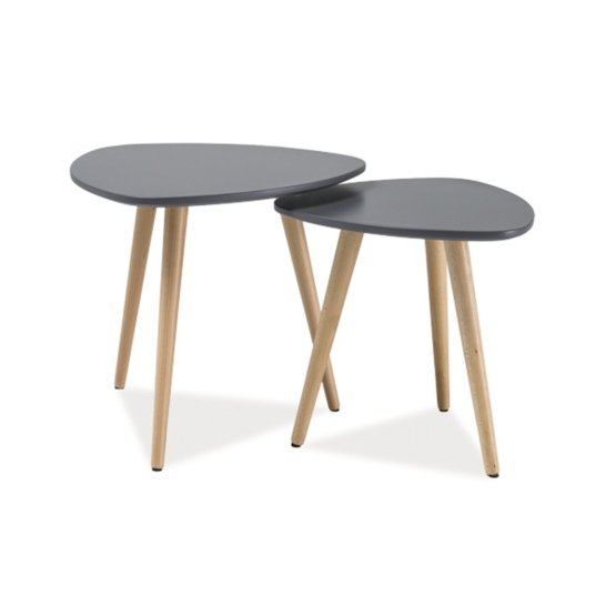 table NOLAN gris / hêtre
