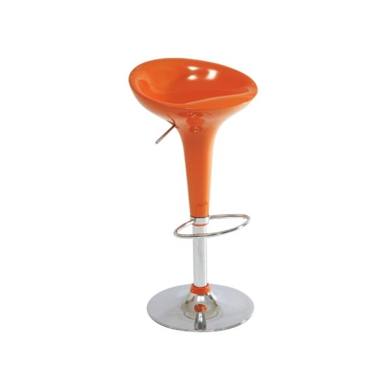 Tabouret de bar chaise Enzo L orange