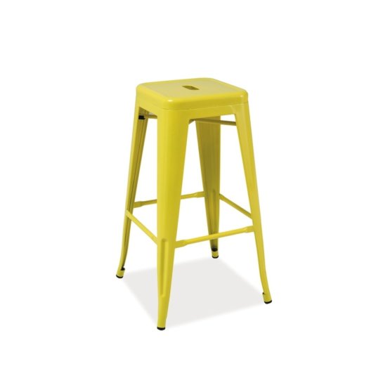 Tabouret de bar chaise LONG jaune