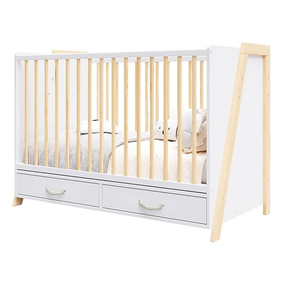Lit bébé et bureau 2 en 1 CONE 120x60 - SCANDI