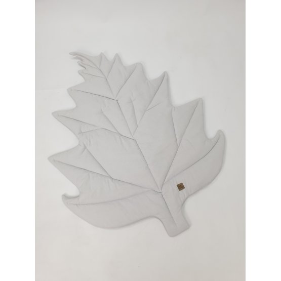 Tapis de jeu en coton Leaf - gris clair