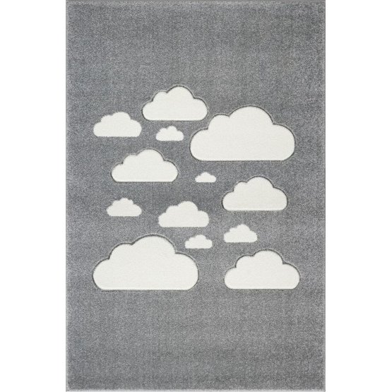 Pour enfants tapis MRAKY gris argenté/ blanc