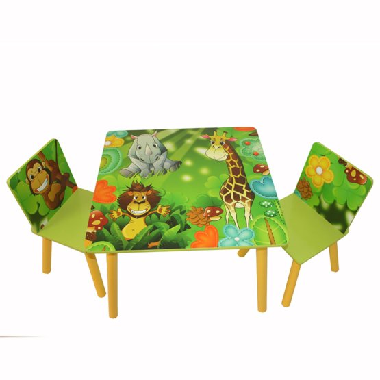 Table avec chaises por enfant Jungle