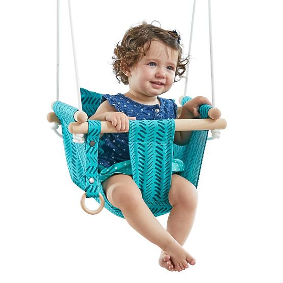 2Kids Toys Balançoire en tissu pour enfants 100% coton turquoise