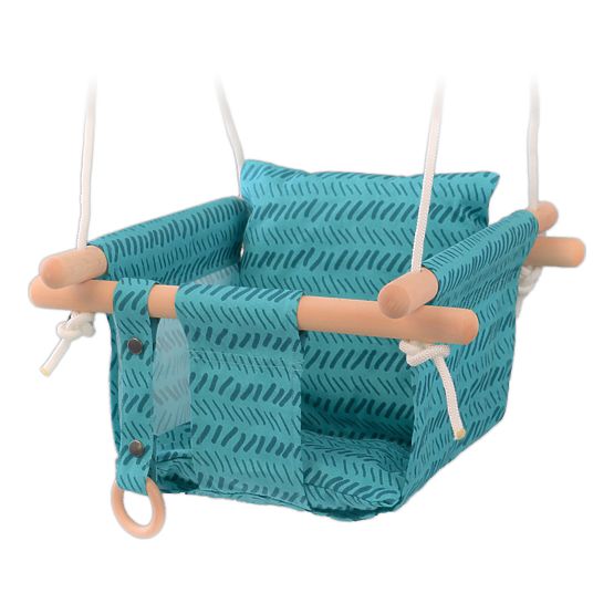 2Kids Toys Balançoire en tissu pour enfants 100% coton turquoise