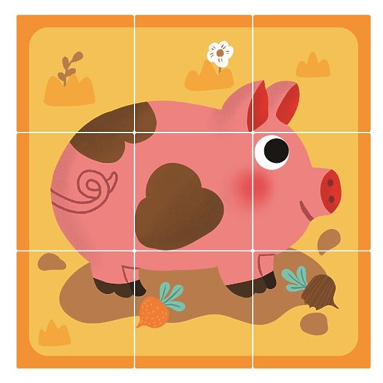 2Kids Toys Blocs en Bois Ferme