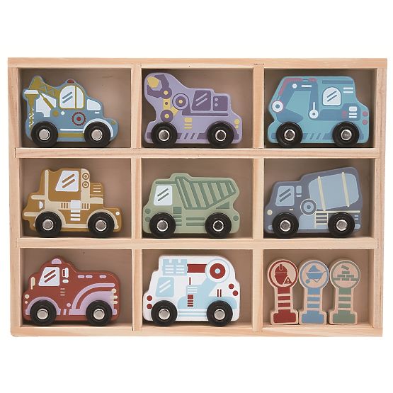 2Kids Toys Ensemble de voitures en bois