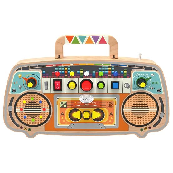 2Kids Toys Tableau d'activités Radio FM en bois