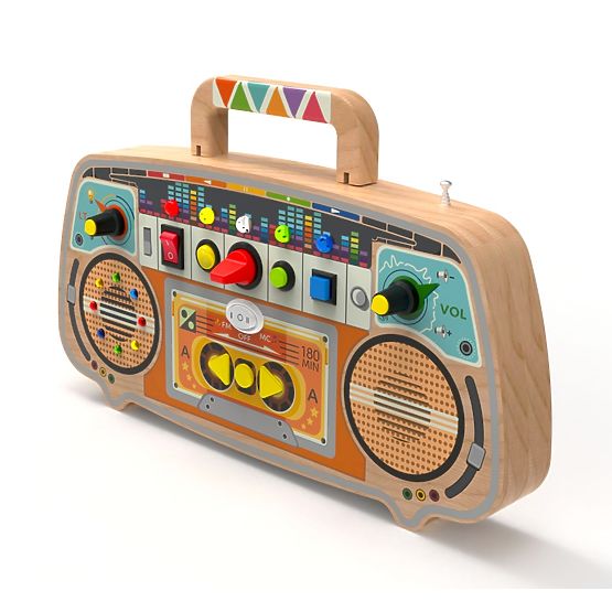 2Kids Toys Tableau d'activités Radio FM en bois