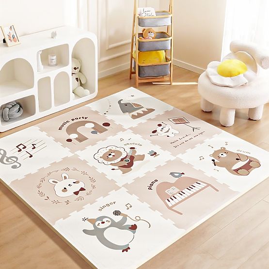 2Kids Toys Tapis de jeu Fête des animaux 9 pièces