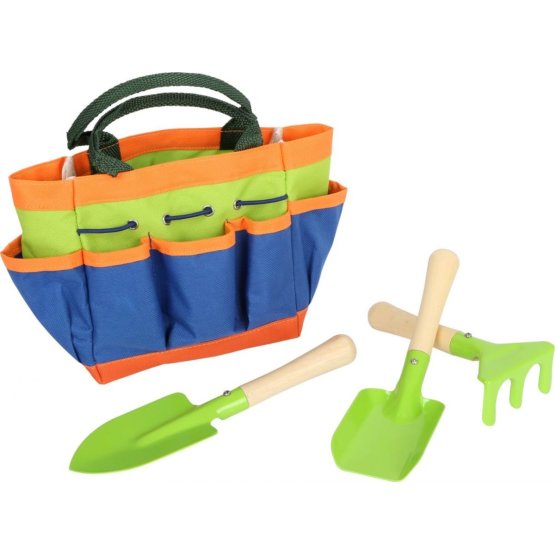 Outils de jardinage dans un sac