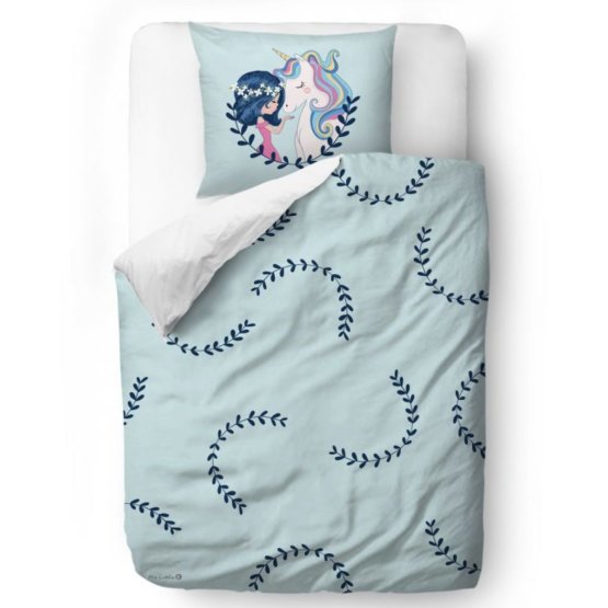 Monsieur. Little Fox Linge de lit Fille et licorne - couverture - 100 x 130 cm oreiller: 60 x 40 cm