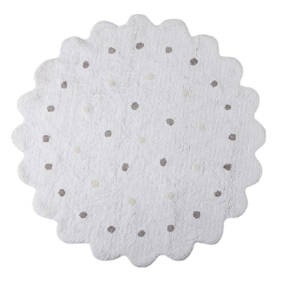 Tapis rond Little Biscuit - Blanc