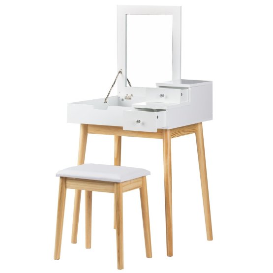 Table de beauté avec miroir