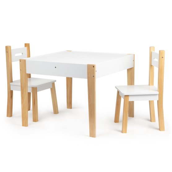 Table enfant en bois avec chaises Naturel