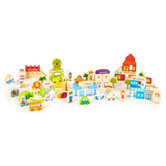 Kit en bois - Fun city 120 pcs