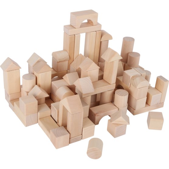 Cubes en bois Small Foot Natural 100 pcs