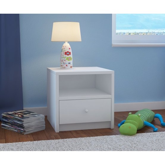 Table de chevet Ourbaby pour enfants - blanche