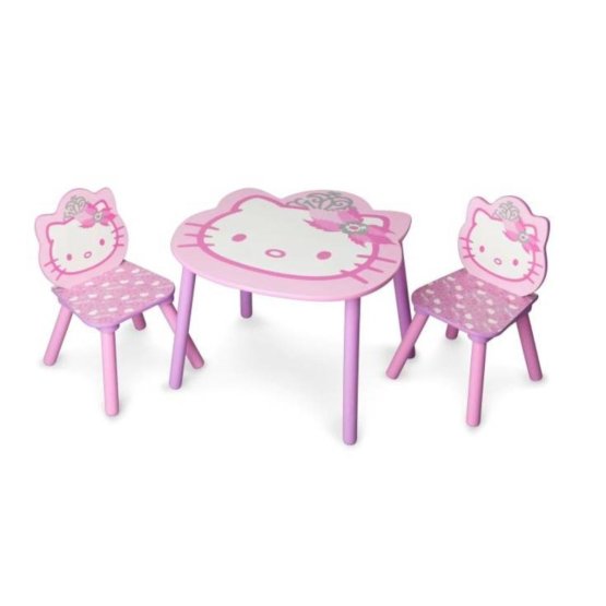 Pour enfants tableau avec chaises Hello Kitty
