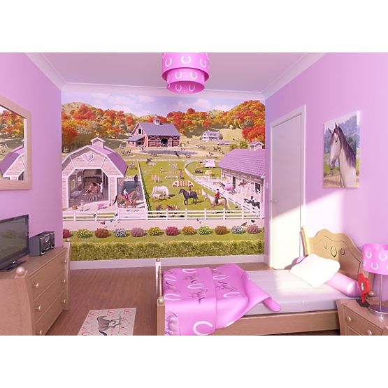 3D Fond d’écran hippocampes et poneys