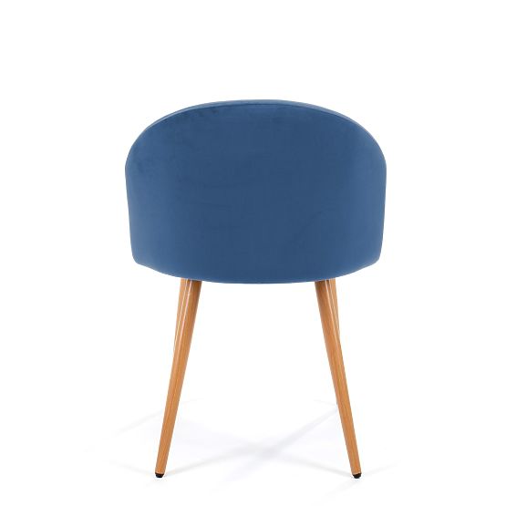 4 x Chaise tapissée en velours SJ.075 Bleu marine