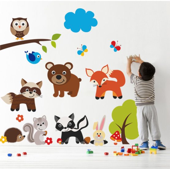 Stickers muraux - Ours et animaux