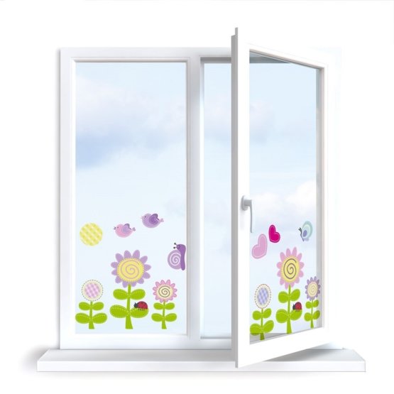 Stickers pour fenêtre - Happy Daisies - 0,3 m2