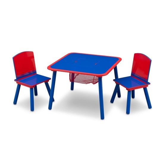 Pour enfants tableau avec chaises bleu-rouge