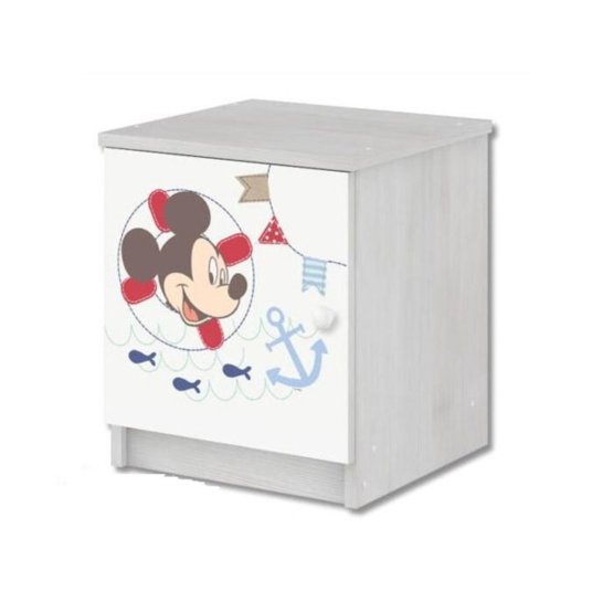 Table de chevet enfant Mickey Mouse - Décor pin norvégien