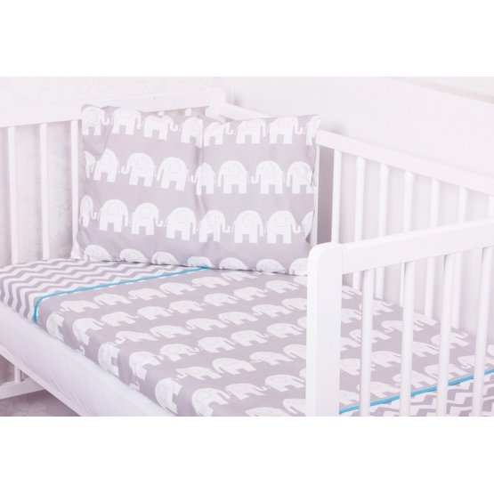 Linge de lit à lit bébé - Éléphants
