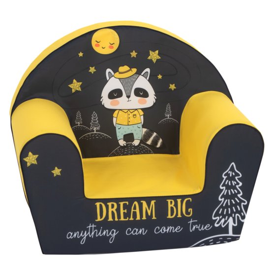 Chaise enfant Mýval - noir-jaune