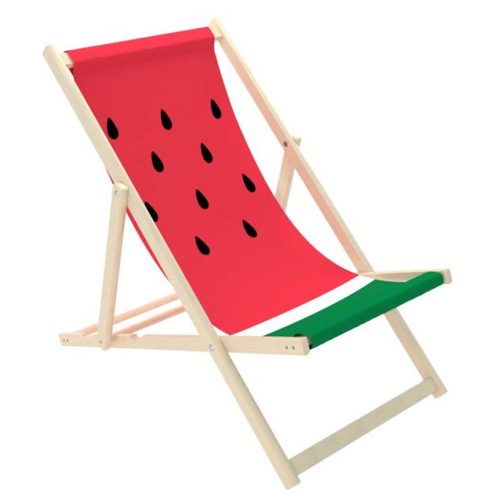 Chaise longue de plage pastèque
