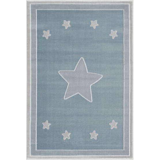 Dětský koberec Princess Star- modrý