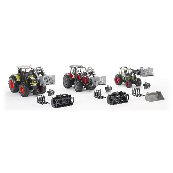 Accessoires Bruder - fourche, treuil et palette
