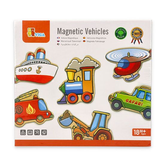 Aimants en bois pour enfants - Véhicules